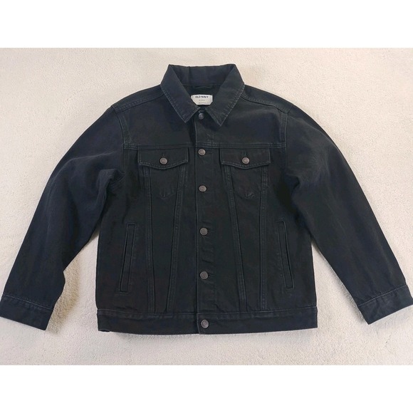 Old Navy Jackets & Blazers - Old Navy Denim Jacket Fits Adult S/XS Black Trucker Cowboy Grunge Workwear